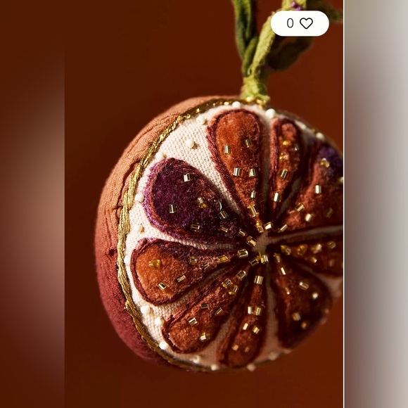 New🌟Anthropologie-Rumi Orange Ornament - Picture 3 of 5